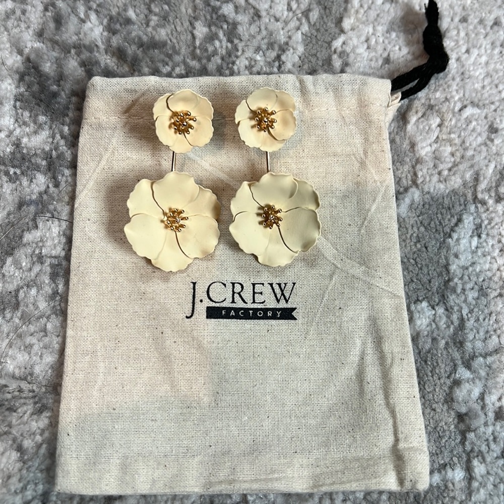 J crew flower earrings